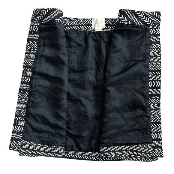 Anthropologie Maeve‎ Front Button Field Notes Skirt Black & White Size 12 - Picture 6 of 7